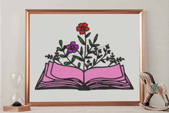 Book and Flower: A Thoughtful Embroidery Design for Meaningful Makes