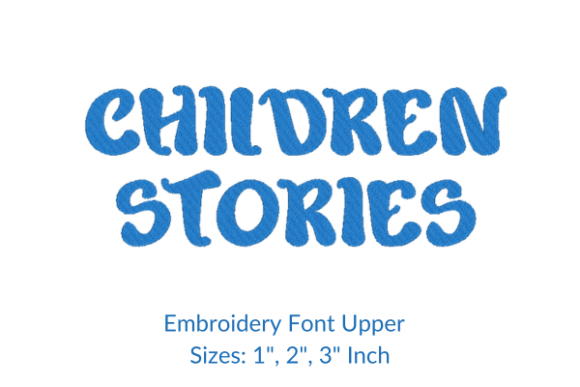 Children Stories Font Embroidery Design