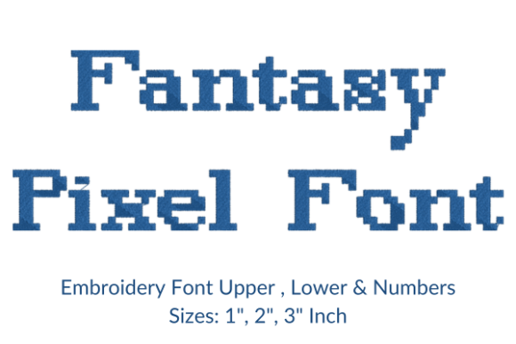 Fantasy Pixel Font: A Charming Embroidery Choice for Meaningful Gifts