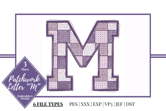 Patchwork Letter M: A Seasonal Embroidery Staple