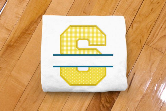 Varsity Letter S Split Applique