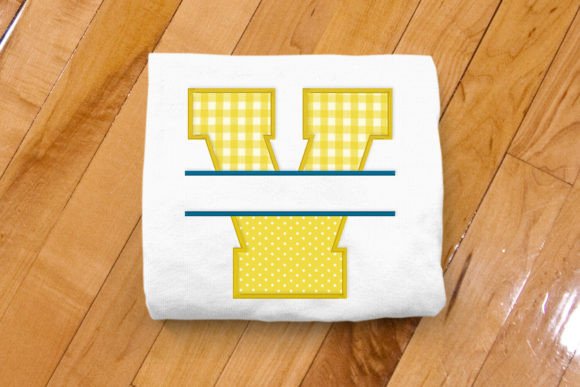 Varsity Letter V Split Applique