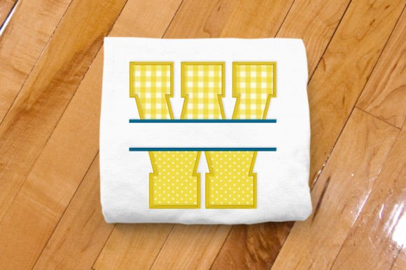 Varsity Letter W Split Applique